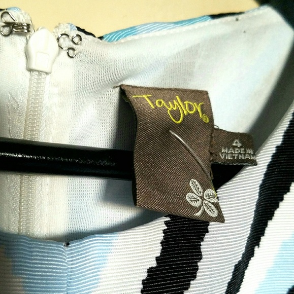 Sleeveless Career Dress Size 4 Blue White New - Picture 6 of 7